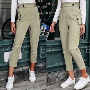 October Love High Waisted Ankle Pants size Large